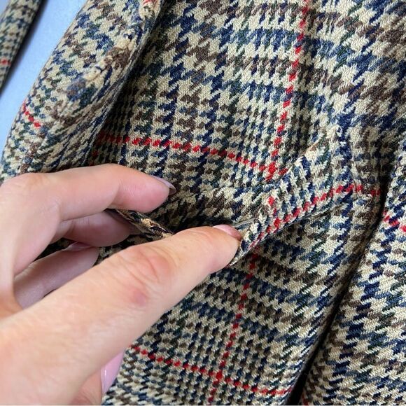 Vintage David Brooks 100% Wool Houndstooth‎ Blazer Size 8 - Picture 11 of 16